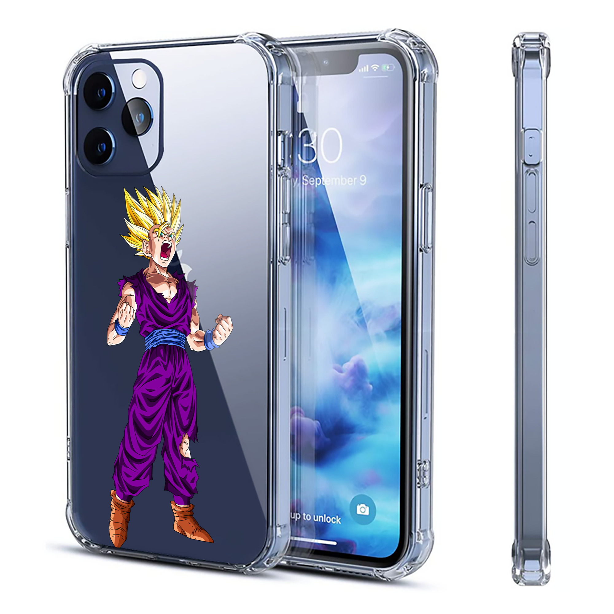 （画像用） ドラゴンボール 孫 悟飯（そんごはん）DRAGON BALL Son Gohan 【iPhone 12シリーズ対応】透明スマホケース（クリアソフトケース）